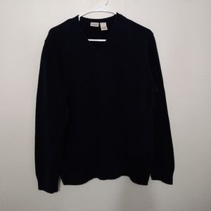 Knit v-neck women's pullover sweater